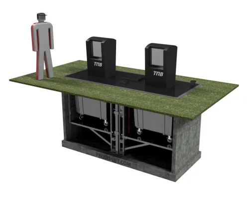 Подземная стоечная система сбора ТБО в готовом приямке