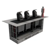 Заглубленная система сбора мусора на три бака фото 1