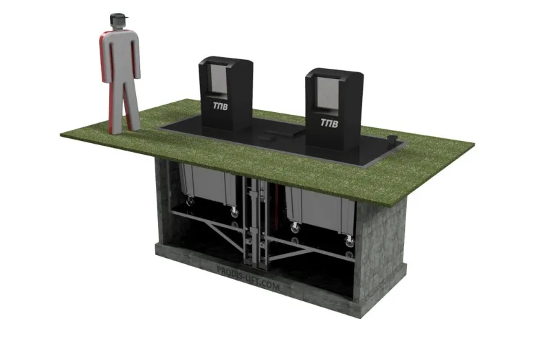 Подземная стоечная система сбора ТБО в готовом приямке фото 1