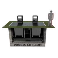 Консольная система сбора ТБО на два контейнера фото 2