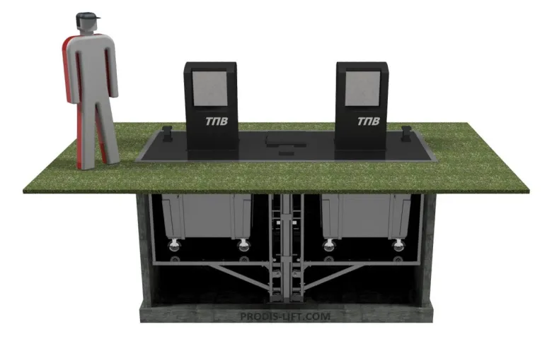 Подземная стоечная система сбора ТБО в готовом приямке фото 2