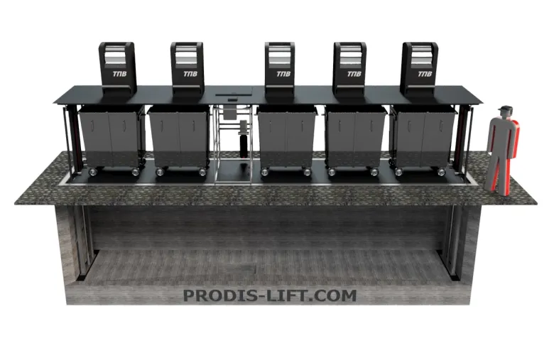 Система подземного сбора мусора на пять баков фото 4