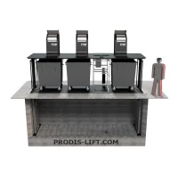 Заглубленная система сбора мусора на три бака фото 4