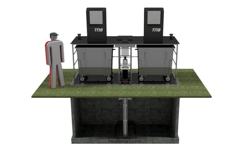 Подземная стоечная система сбора ТБО в готовом приямке фото 4
