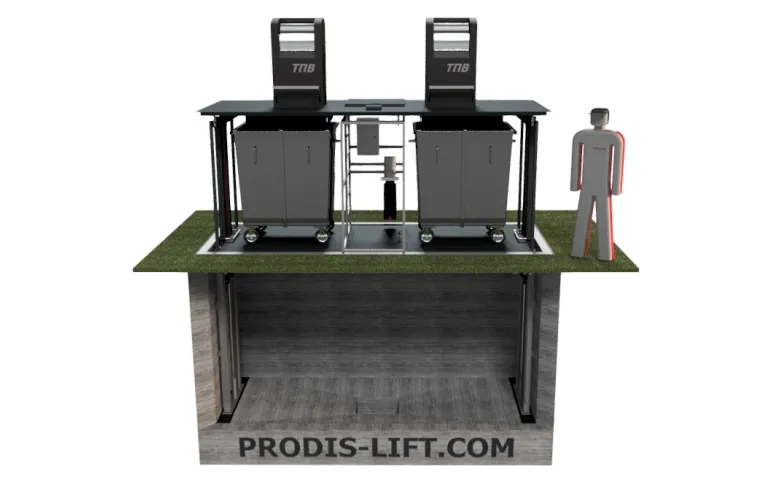 Консольная система сбора ТБО на два контейнера фото 4